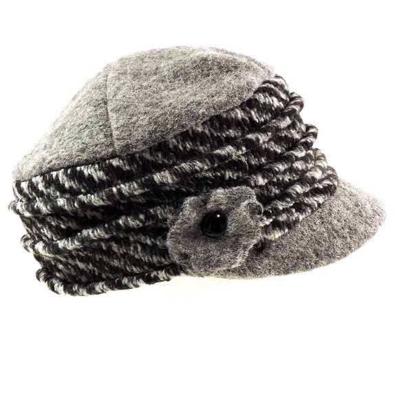 JULIANA ?? WOMEN\'S GREY WOOL COMFORT WINTER FASHION HAT
